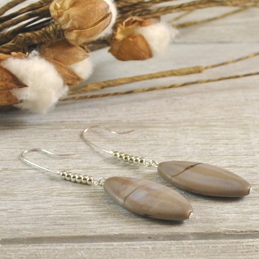 Ceramic Glass Statement Earrings Handmade​​​​